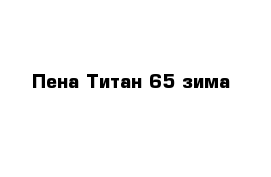 Пена Титан 65 зима